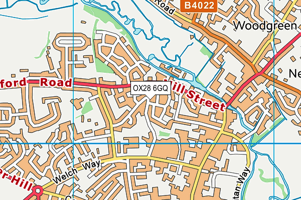 OX28 6GQ map - OS VectorMap District (Ordnance Survey)