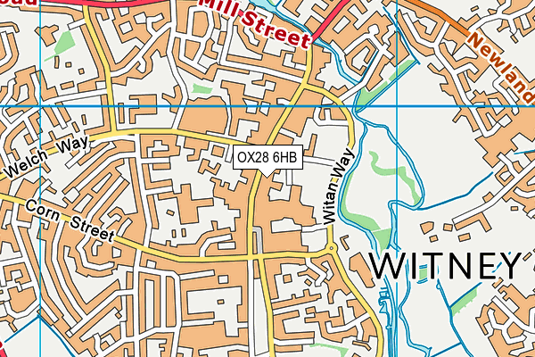 OX28 6HB map - OS VectorMap District (Ordnance Survey)