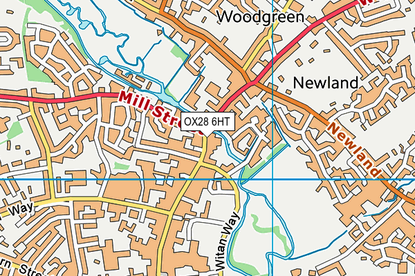 OX28 6HT map - OS VectorMap District (Ordnance Survey)