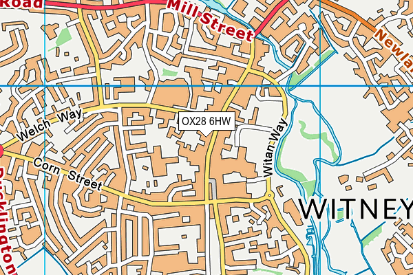 OX28 6HW map - OS VectorMap District (Ordnance Survey)