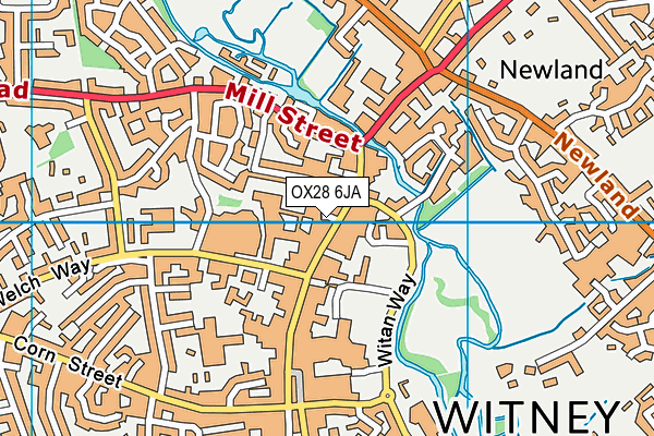 OX28 6JA map - OS VectorMap District (Ordnance Survey)