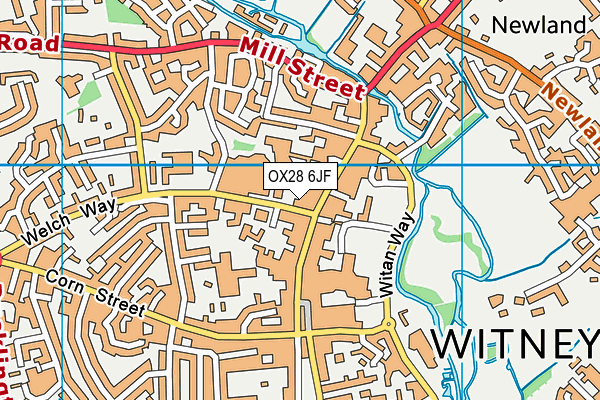 OX28 6JF map - OS VectorMap District (Ordnance Survey)