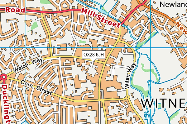 OX28 6JH map - OS VectorMap District (Ordnance Survey)