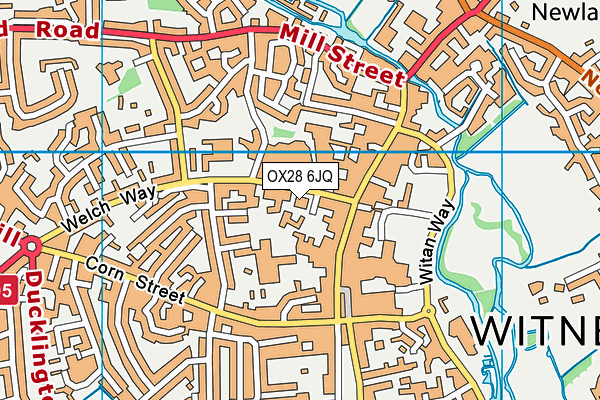 OX28 6JQ map - OS VectorMap District (Ordnance Survey)