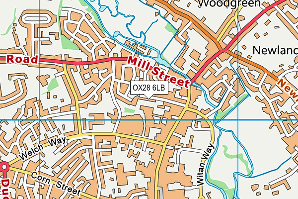 OX28 6LB map - OS VectorMap District (Ordnance Survey)