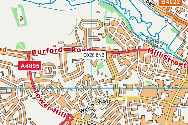 OX28 6NB map - OS VectorMap District (Ordnance Survey)