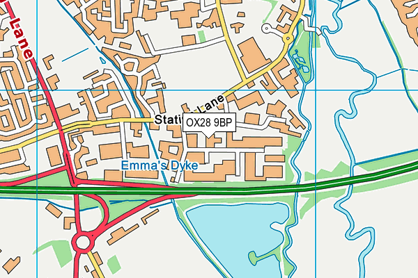 OX28 9BP map - OS VectorMap District (Ordnance Survey)
