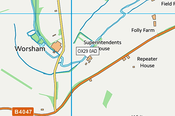 OX29 0AD map - OS VectorMap District (Ordnance Survey)