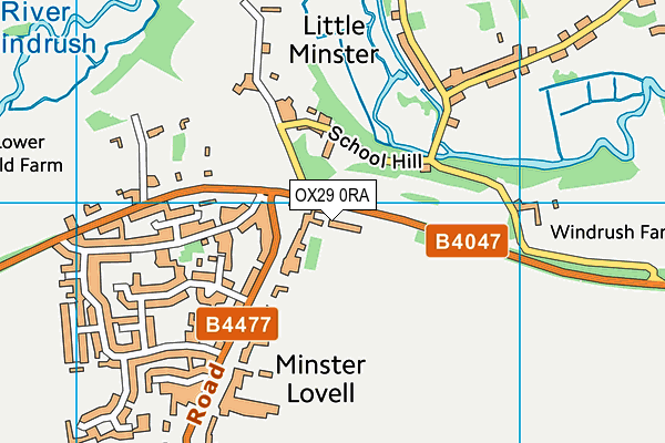 OX29 0RA map - OS VectorMap District (Ordnance Survey)