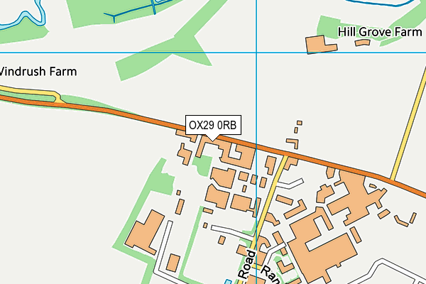 OX29 0RB map - OS VectorMap District (Ordnance Survey)