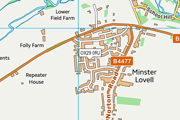OX29 0RJ map - OS VectorMap District (Ordnance Survey)