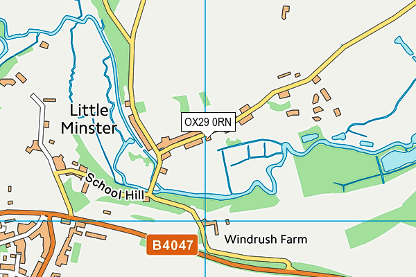 Wash Meadow map (OX29 0RN) - OS VectorMap District (Ordnance Survey)