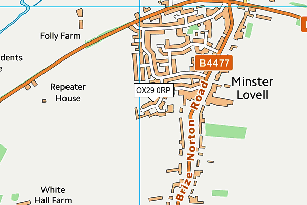 OX29 0RP map - OS VectorMap District (Ordnance Survey)