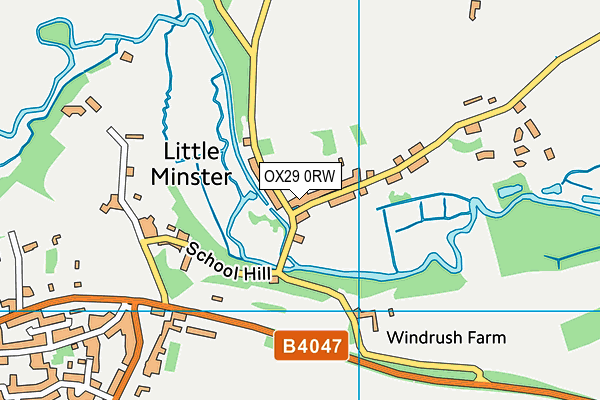 OX29 0RW map - OS VectorMap District (Ordnance Survey)