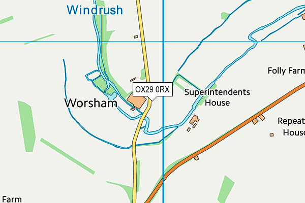 OX29 0RX map - OS VectorMap District (Ordnance Survey)