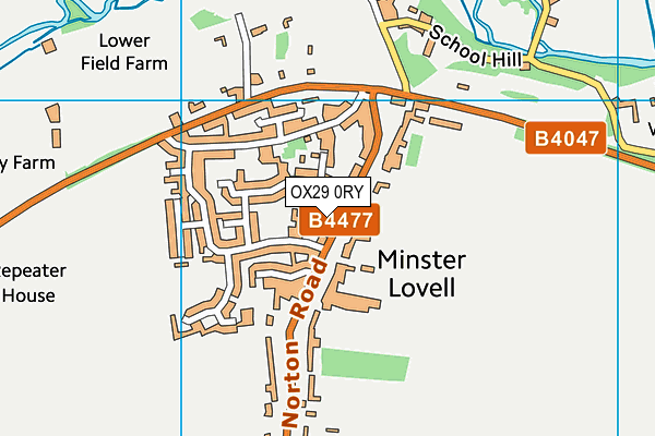 OX29 0RY map - OS VectorMap District (Ordnance Survey)