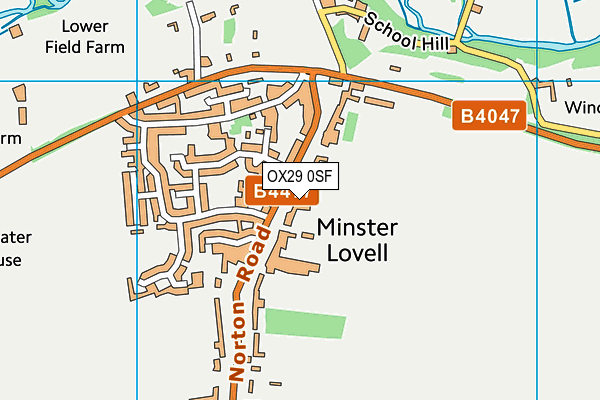 OX29 0SF map - OS VectorMap District (Ordnance Survey)