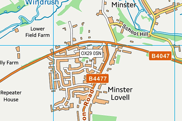 OX29 0SN map - OS VectorMap District (Ordnance Survey)