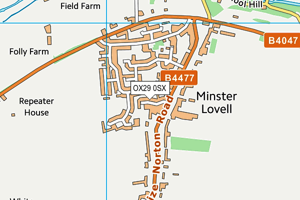 OX29 0SX map - OS VectorMap District (Ordnance Survey)