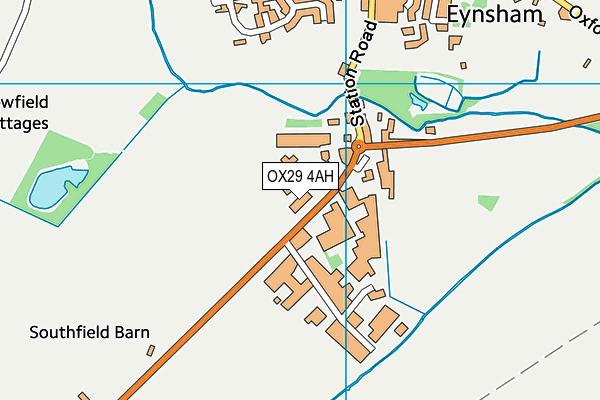 OX29 4AH map - OS VectorMap District (Ordnance Survey)