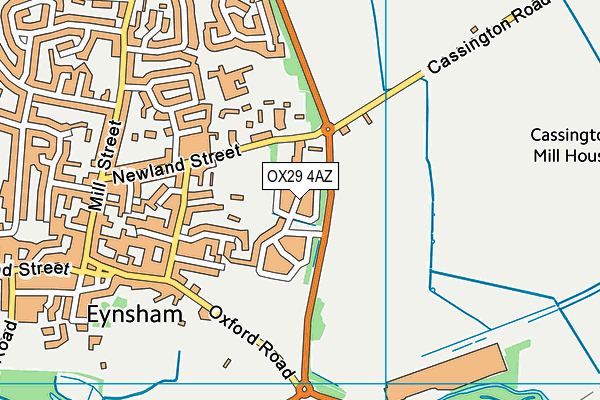 OX29 4AZ map - OS VectorMap District (Ordnance Survey)