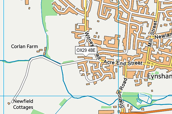 OX29 4BE map - OS VectorMap District (Ordnance Survey)