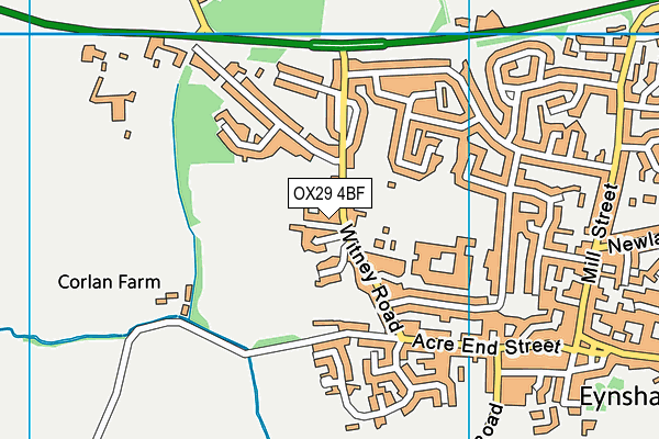 OX29 4BF map - OS VectorMap District (Ordnance Survey)