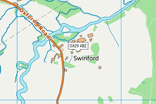 OX29 4BZ map - OS VectorMap District (Ordnance Survey)