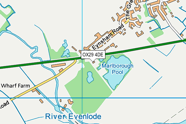 OX29 4DE map - OS VectorMap District (Ordnance Survey)