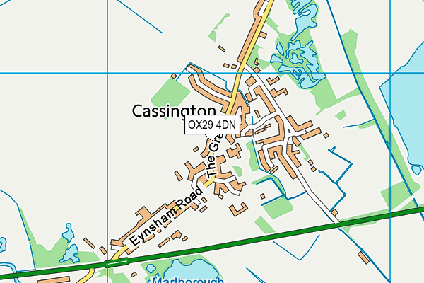 St Peter's Church of England Primary School, Cassington map (OX29 4DN) - OS VectorMap District (Ordnance Survey)