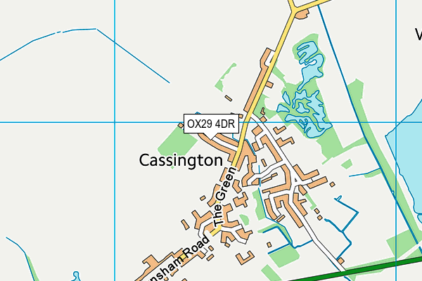 Cassington Recreation Ground map (OX29 4DR) - OS VectorMap District (Ordnance Survey)