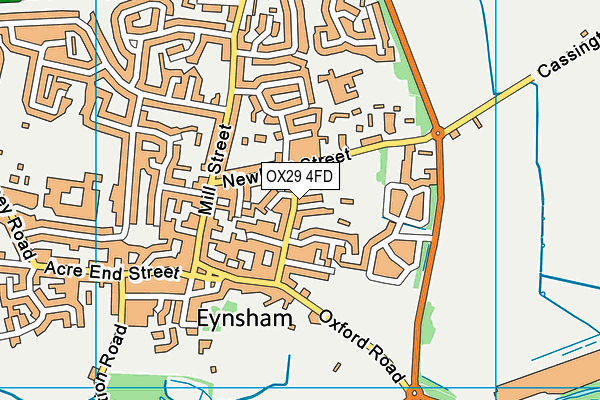 OX29 4FD map - OS VectorMap District (Ordnance Survey)