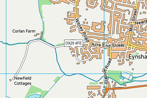 OX29 4FE map - OS VectorMap District (Ordnance Survey)