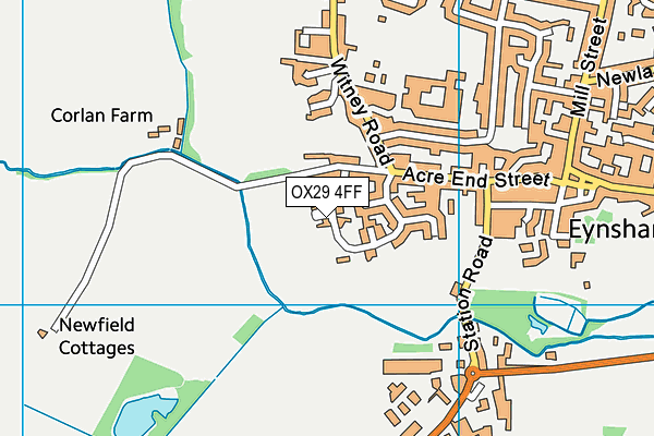 OX29 4FF map - OS VectorMap District (Ordnance Survey)
