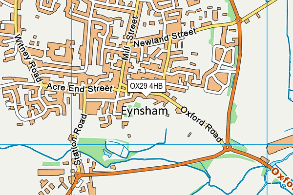 OX29 4HB map - OS VectorMap District (Ordnance Survey)