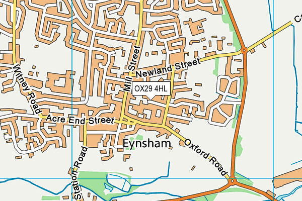 OX29 4HL map - OS VectorMap District (Ordnance Survey)