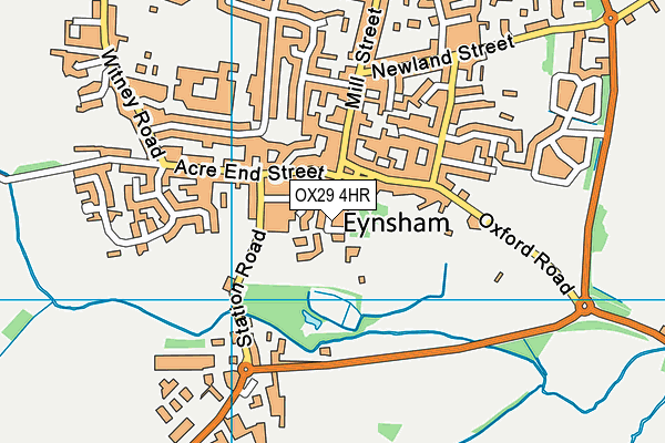 OX29 4HR map - OS VectorMap District (Ordnance Survey)