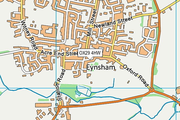 OX29 4HW map - OS VectorMap District (Ordnance Survey)