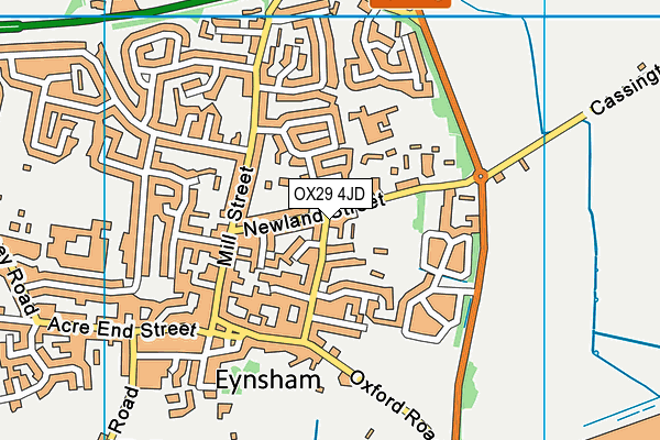 OX29 4JD map - OS VectorMap District (Ordnance Survey)