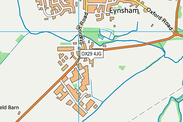 OX29 4JG map - OS VectorMap District (Ordnance Survey)