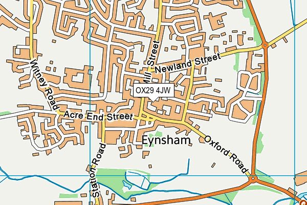 OX29 4JW map - OS VectorMap District (Ordnance Survey)