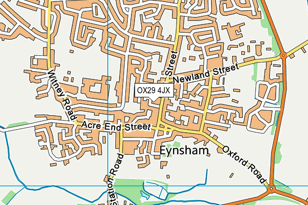 OX29 4JX map - OS VectorMap District (Ordnance Survey)