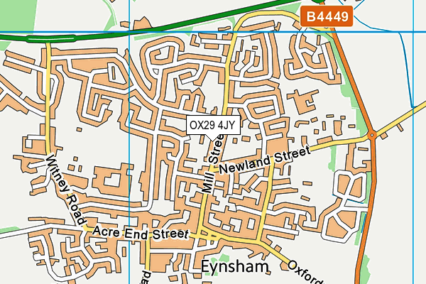 OX29 4JY map - OS VectorMap District (Ordnance Survey)