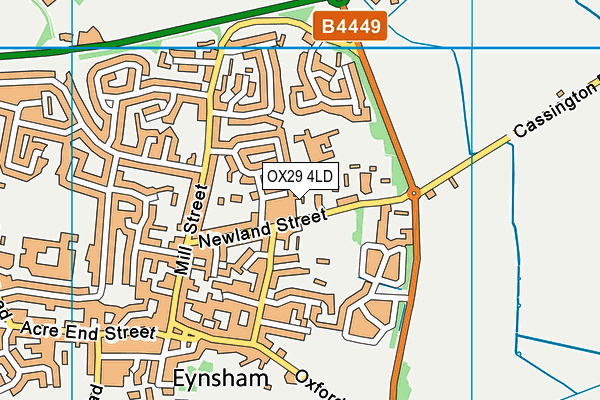 OX29 4LD map - OS VectorMap District (Ordnance Survey)