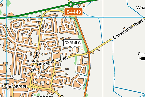 OX29 4LG map - OS VectorMap District (Ordnance Survey)