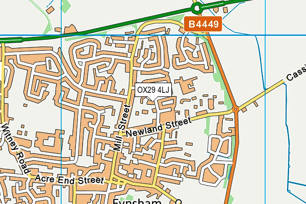 Eynsham Community Primary School map (OX29 4LJ) - OS VectorMap District (Ordnance Survey)