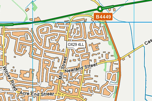 OX29 4LL map - OS VectorMap District (Ordnance Survey)