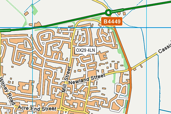 OX29 4LN map - OS VectorMap District (Ordnance Survey)