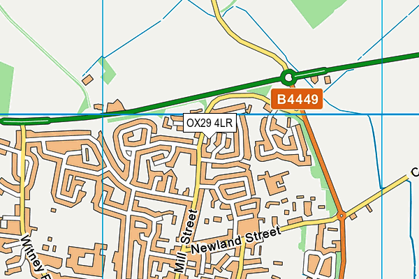 OX29 4LR map - OS VectorMap District (Ordnance Survey)