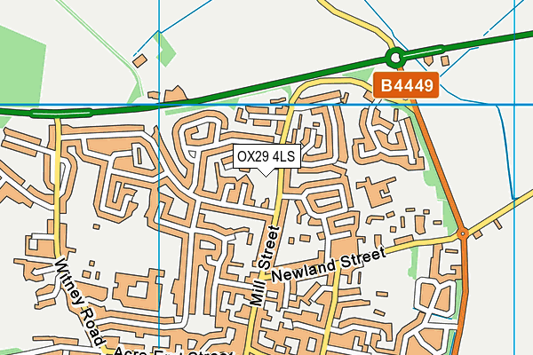 OX29 4LS map - OS VectorMap District (Ordnance Survey)